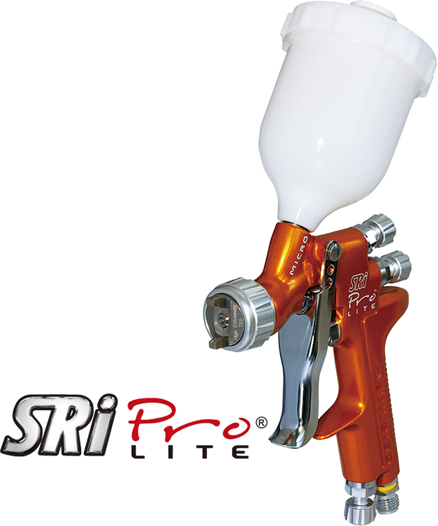 DeVilbiss SRI Pro Lite TE5 Air Cap 1.4mm Fluid Tip Gravity Air Spray Paint Gun 