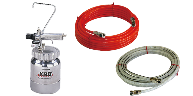Remote Pressure Feed Cup / Hose sets