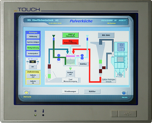 PLC Touch screen with Monitoring