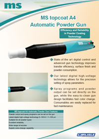 MS topcoat A4 Automatic Powder Gun catalog